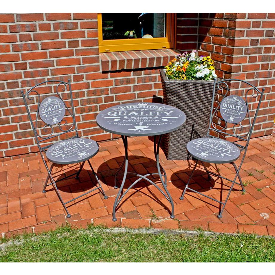 mutoni Bistro-Set Royal Stahl  