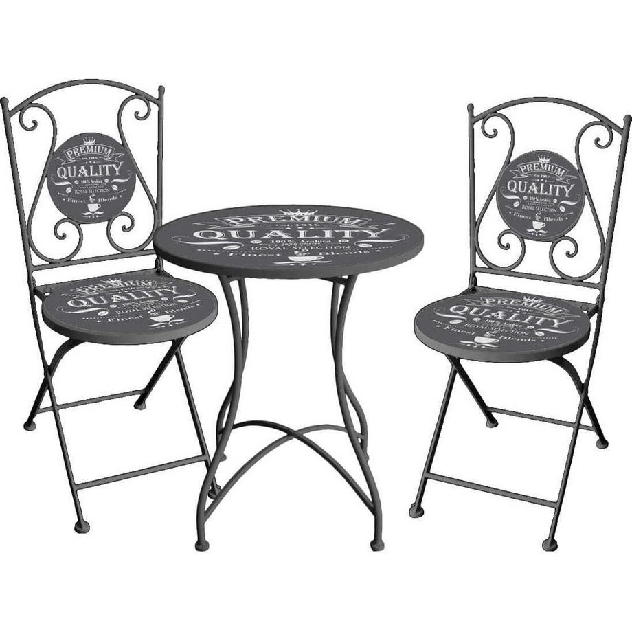 Bistro-Set Royal Stahl