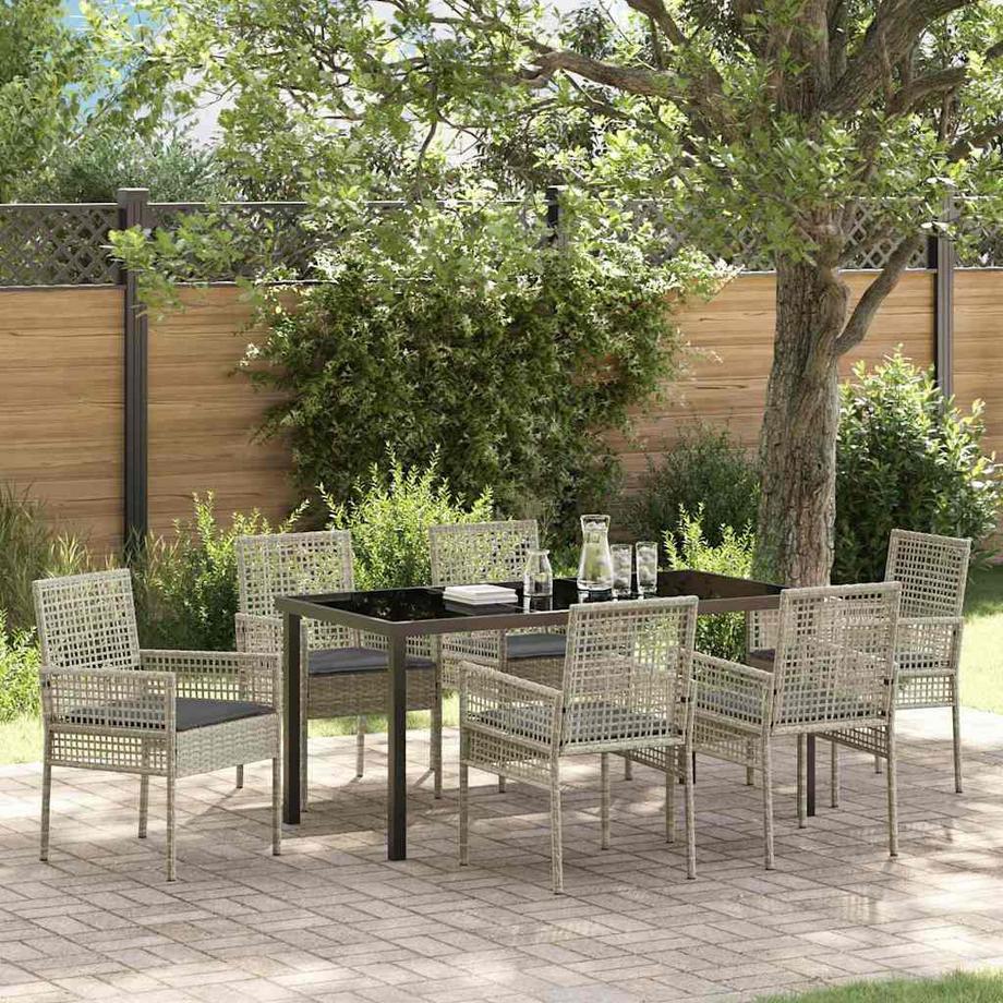VidaXL Ensemble de jardin extérieur poly rattan  