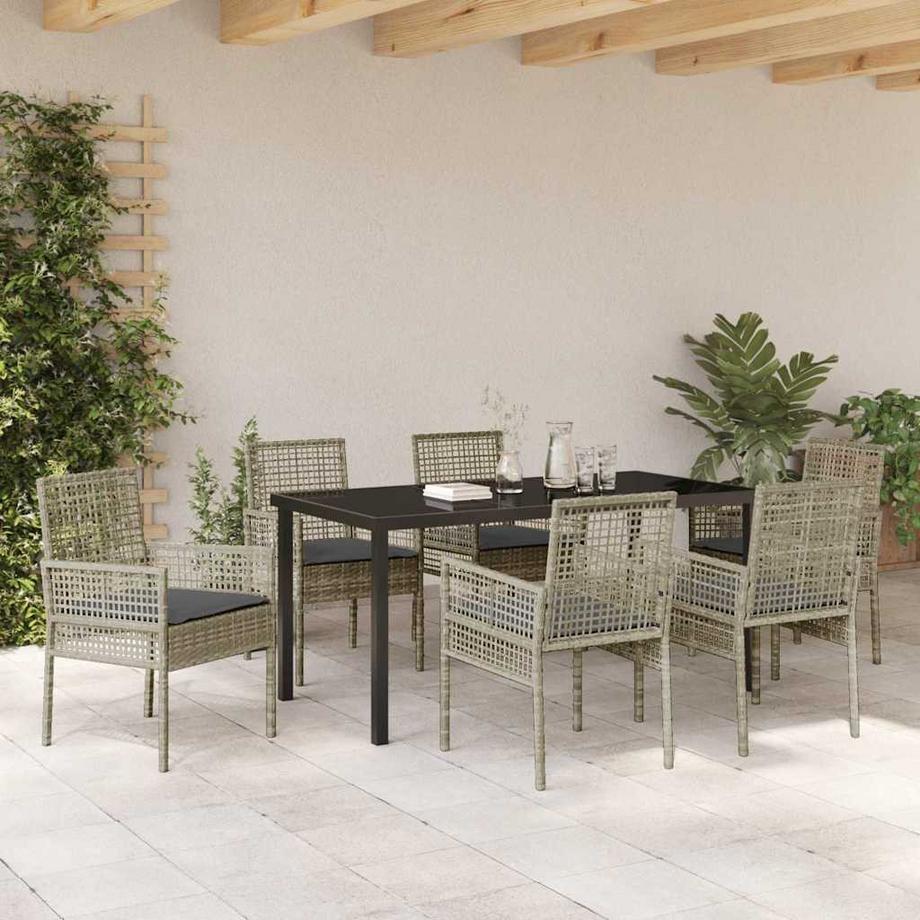 VidaXL Ensemble de jardin extérieur poly rattan  