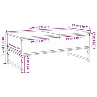 VidaXL Table basse métal  