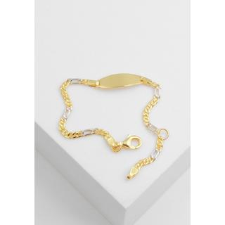 MUAU Schmuck  ID-Bracelet Fantasie Gelbgold 585 oval 2.3mm, 14cm 
