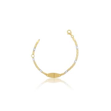 ID-Bracelet Fantasie Gelbgold 585 oval 2.3mm, 14cm