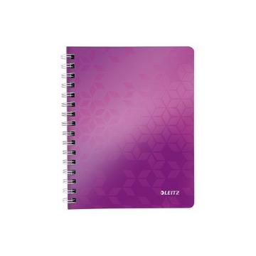LEITZ Spiralbuch WOW PP A5 46390062 violett 80 Blatt
