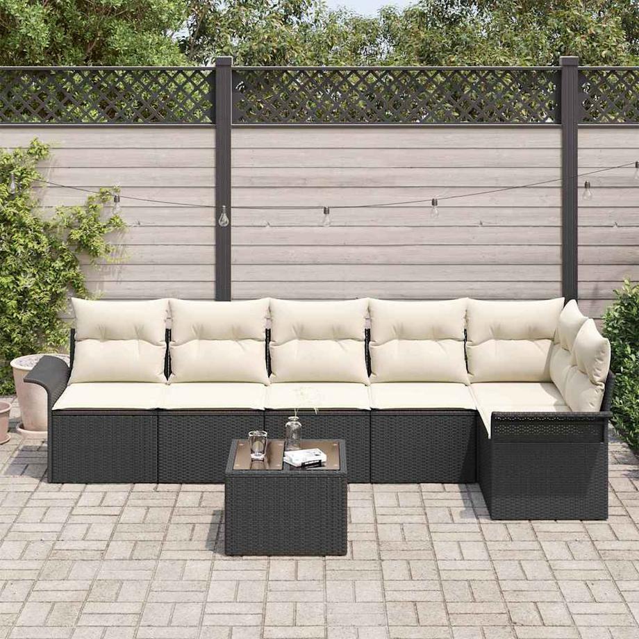 VidaXL Ensemble de canapé de jardin poly rattan  