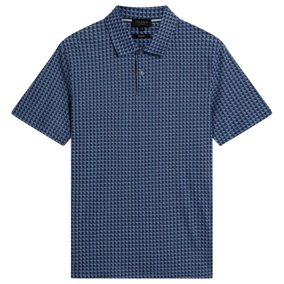 TED BAKER Maglietta Polo Maniche Corte con Stampa Geometrica  