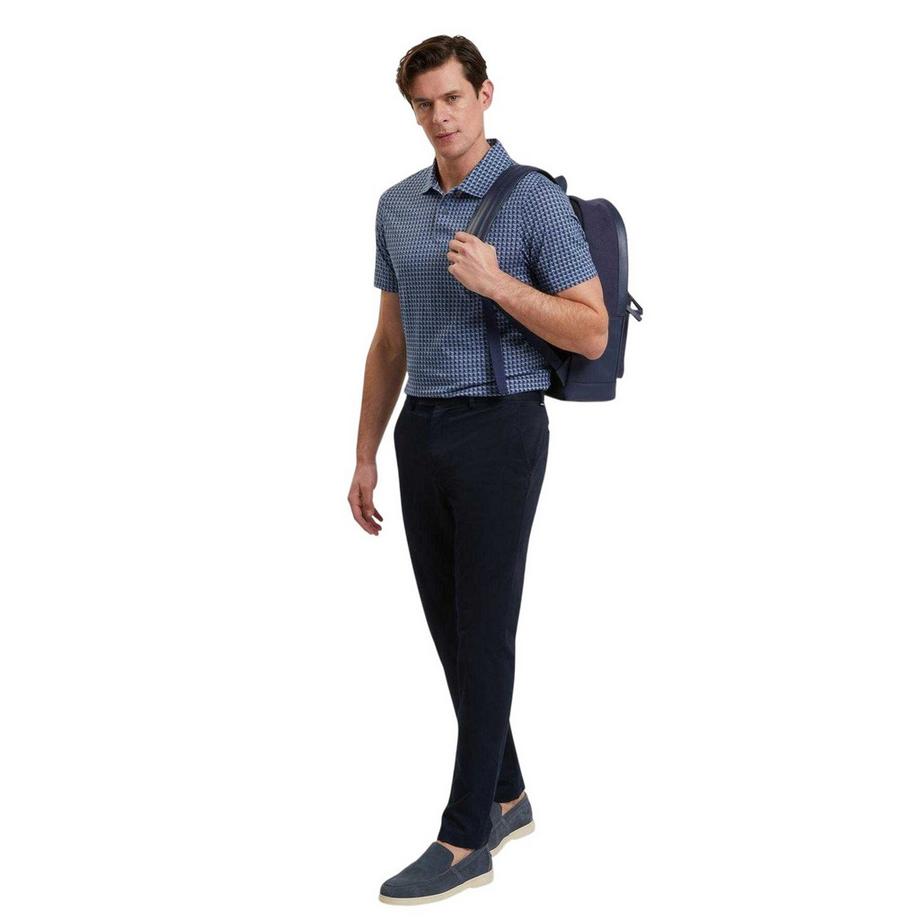 TED BAKER Maglietta Polo Maniche Corte con Stampa Geometrica  