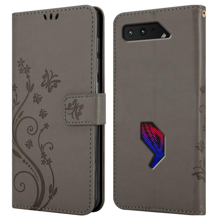 Cadorabo  Hülle für Asus ROG Phone 5 Blumen Design Magnetverschluss 