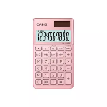 Casio SL-1000SC Calcolatrice tascabile Rosa Display (cifre): 10 a energia solare, a batteria (L x A x P) 71 x 9