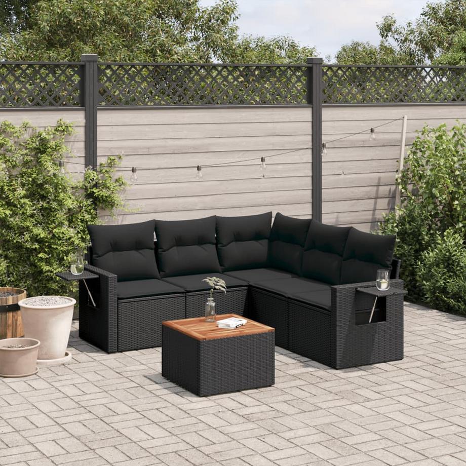 VidaXL Ensemble de canapés de jardin rotin synthétique  