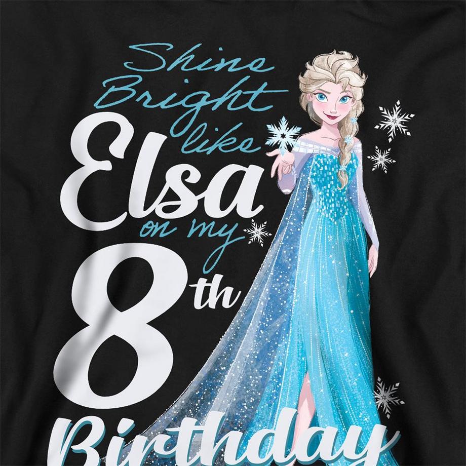 FROZEN  Bright Like Elsa Felpa Con Cappuccio 8° Compleanno 