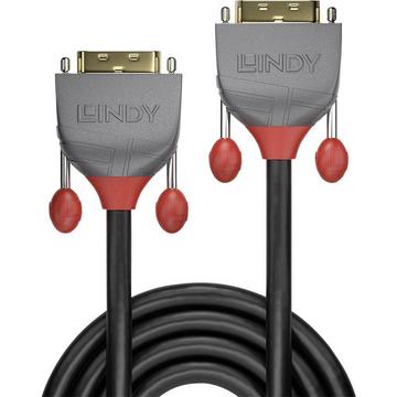 LINDY 15m DVI-D Dual Link Kabel, Anthra Line