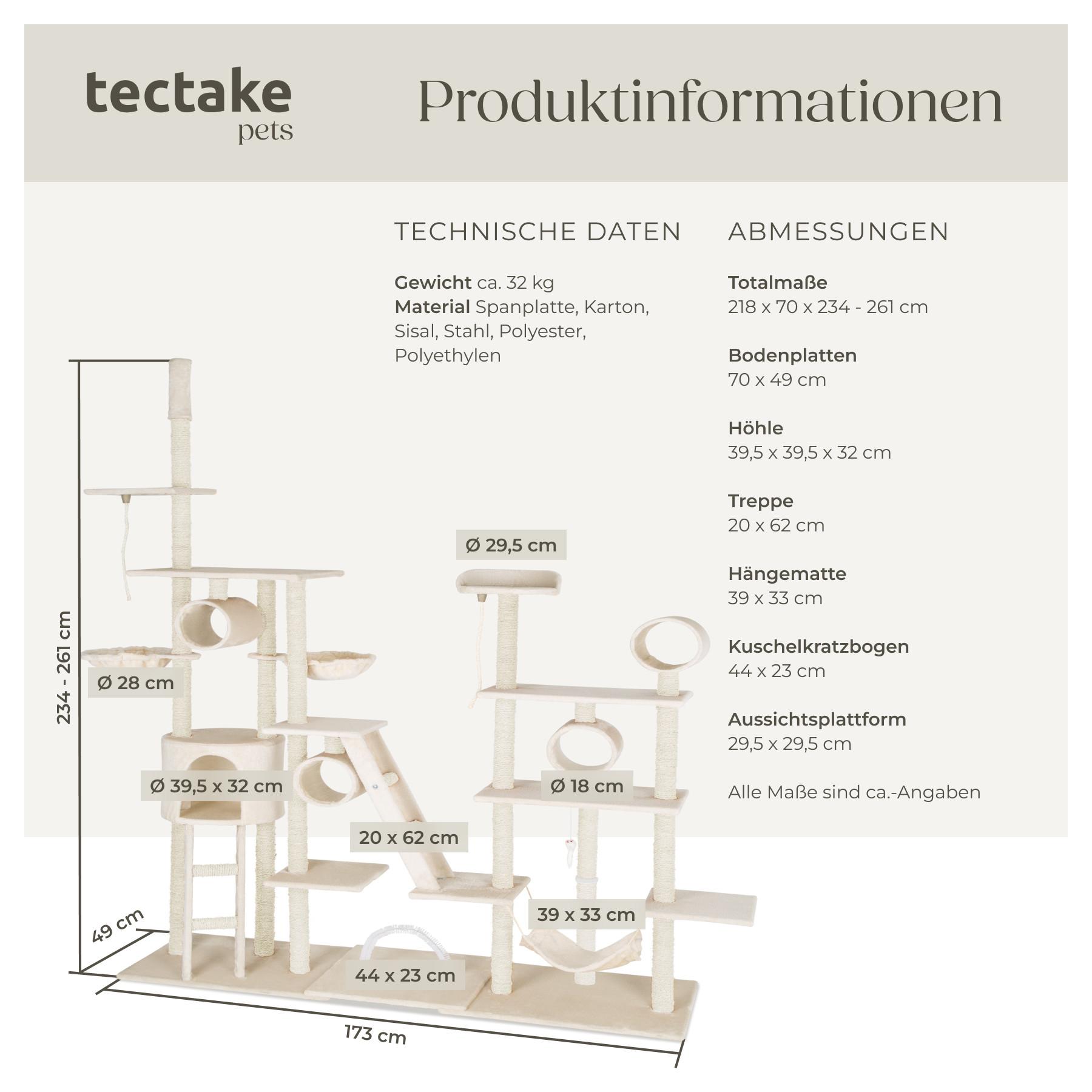 Tectake  Kratzbaum Snooky 261cm 