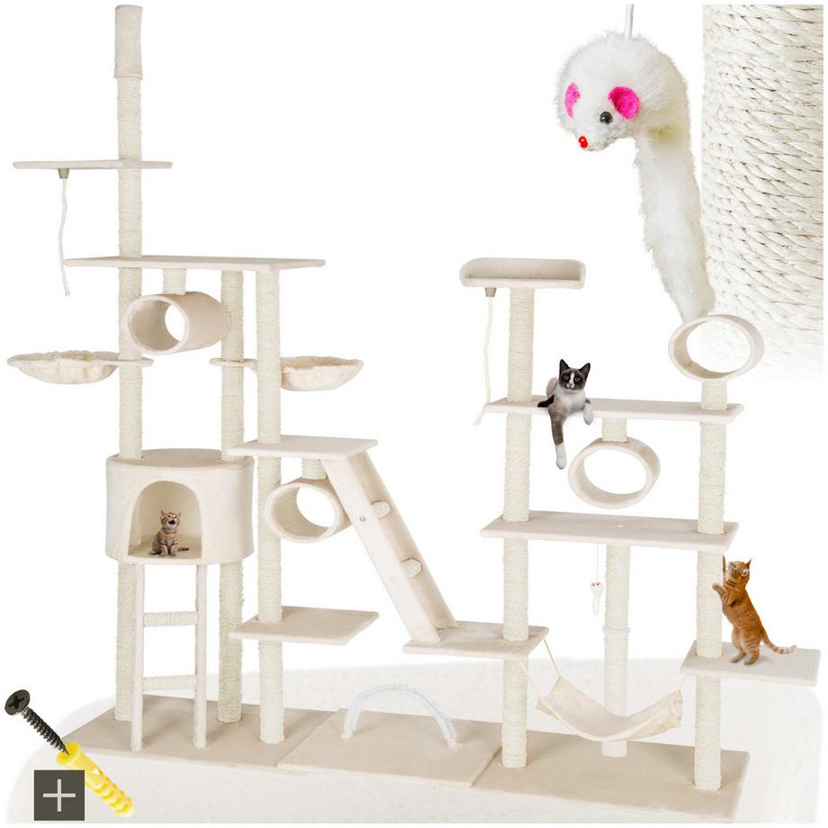 Arbre à chat SNOOKY 234 à 261 cm avec griffoir et plateforme d'escalade