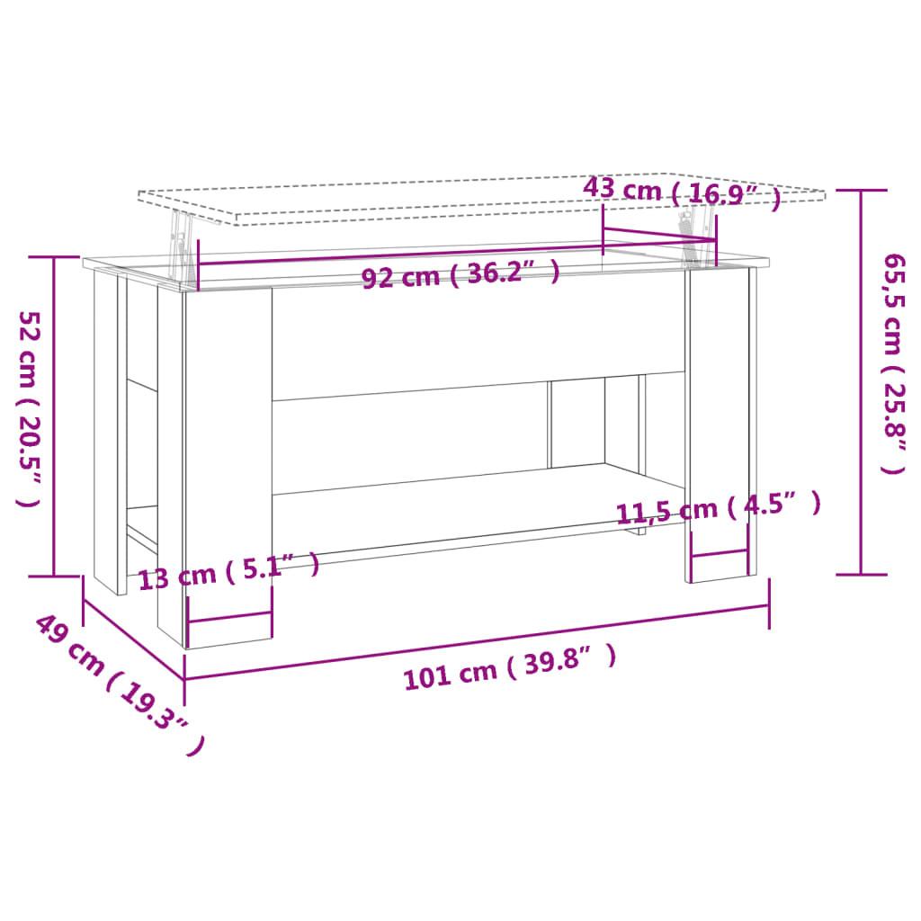 VidaXL Table basse bois d'ingénierie  