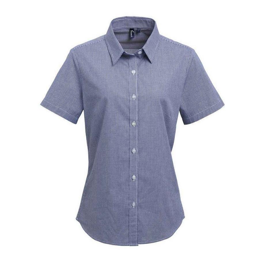 PREMIER Chemisier Manches Courtes Boutonné à Carreaux  