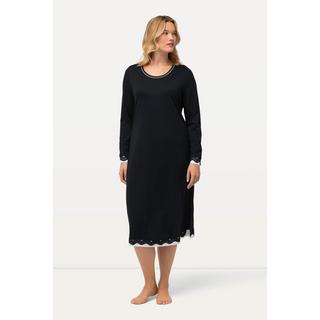 Ulla Popken Camicia da notte pizzo oversize scollo rotondo maniche lunghe  
