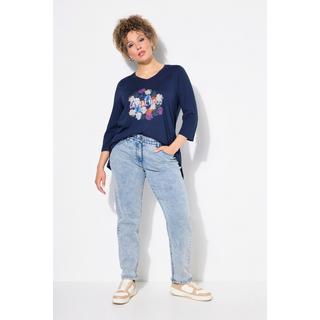 Ulla Popken  Boyfriend-Jerseyjeans, weites Bein, Komfortbund 