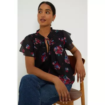 Bluse Jochausschnitt