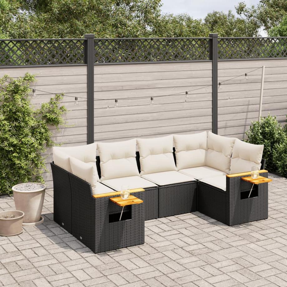 VidaXL Ensemble de canapés de jardin rotin synthétique  