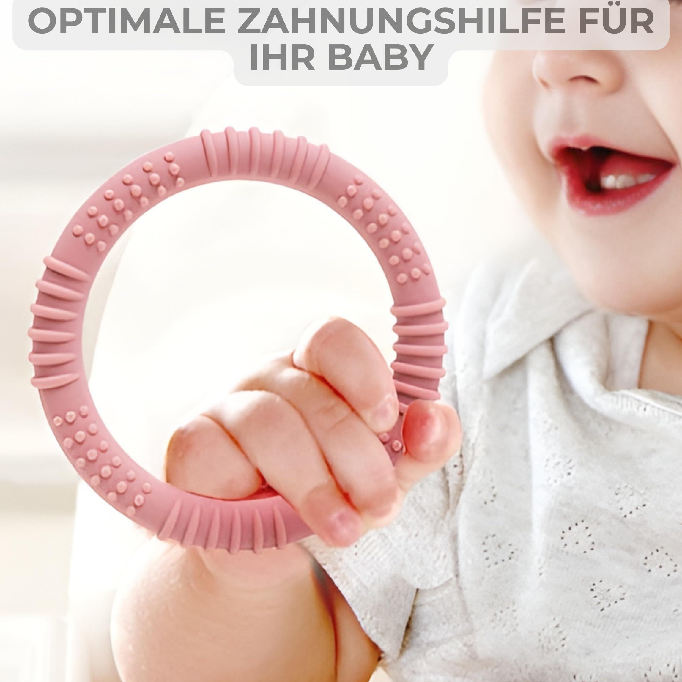 Activity-board  Beißring Baby Soft 2 Stück Beißring - Beißspielzeug - Zahnen - Zubehör Silikon 