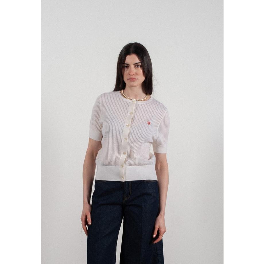-Cardigan mit Rundhalsausschnitt und kurzen Ärmeln  - FRIDA 6