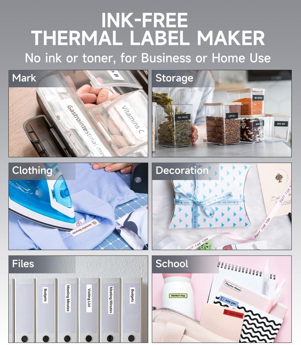 Phomemo  P12 Pro Imprimante d'étiquettes Bluetooth pour la maison 