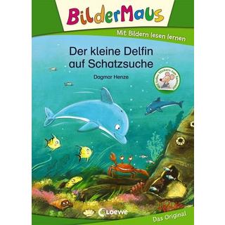 Bildermaus - Der kleine Delfin auf Schatzsuche Henze, Dagmar; Loewe Erstlesebücher (Hrsg.); Henze, Dagmar (Illustrationen) Couverture rigide 