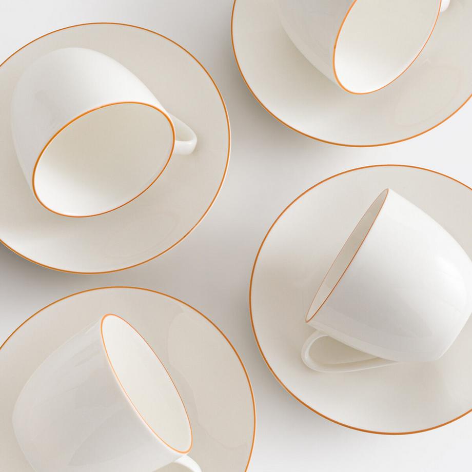 La Redoute Intérieurs 4er-Set Teetassen mit Untertassen Malo  
