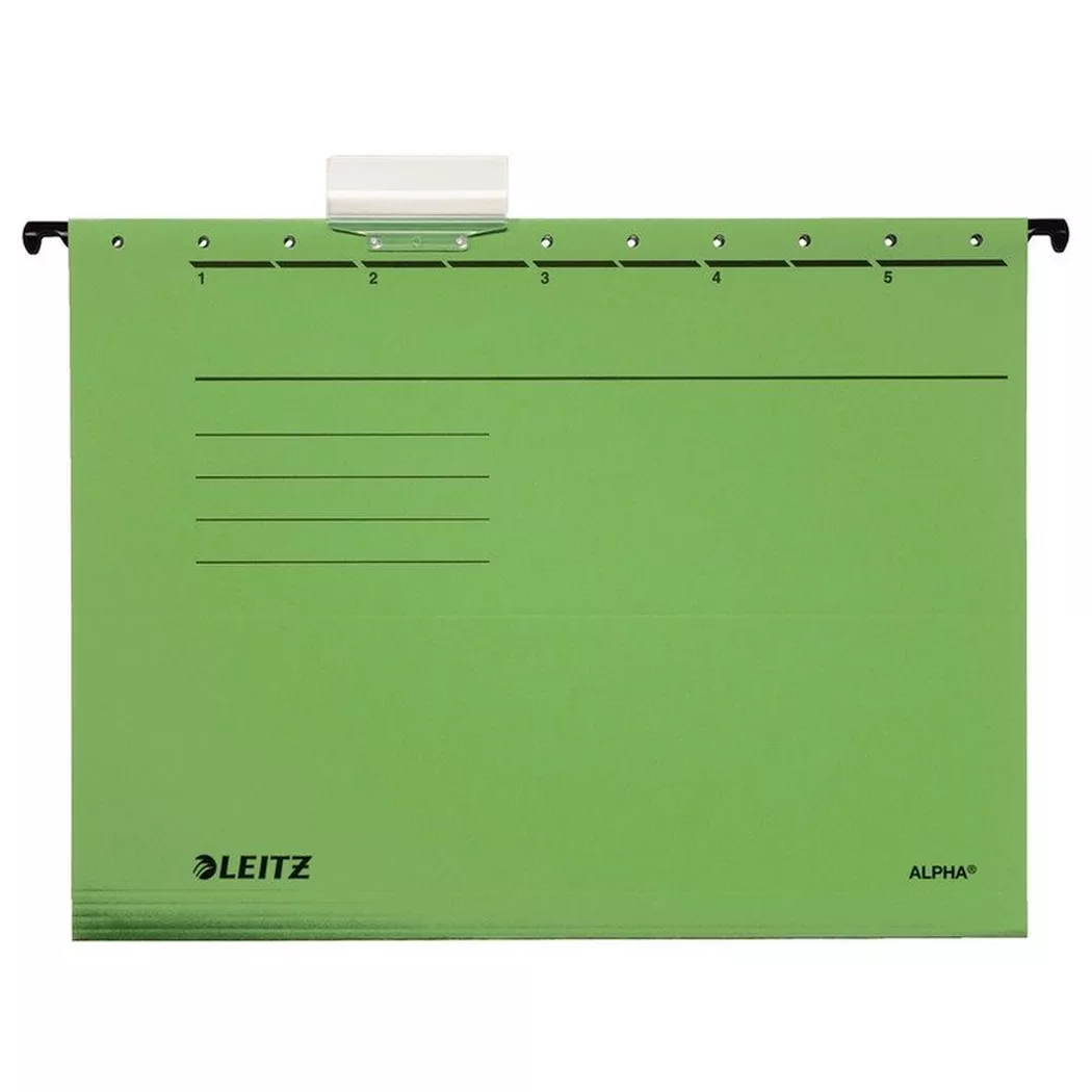 Leitz – Hängemappe Alpha A4 19853055 grün 5 Stück, One Size