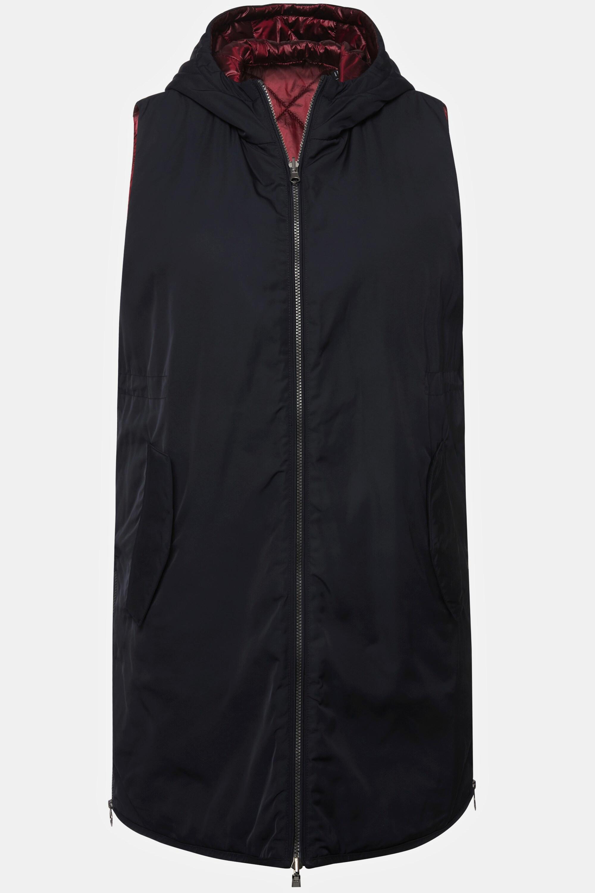 Ulla Popken Gilet double face Coulisse Scollo rotondo smanicato  