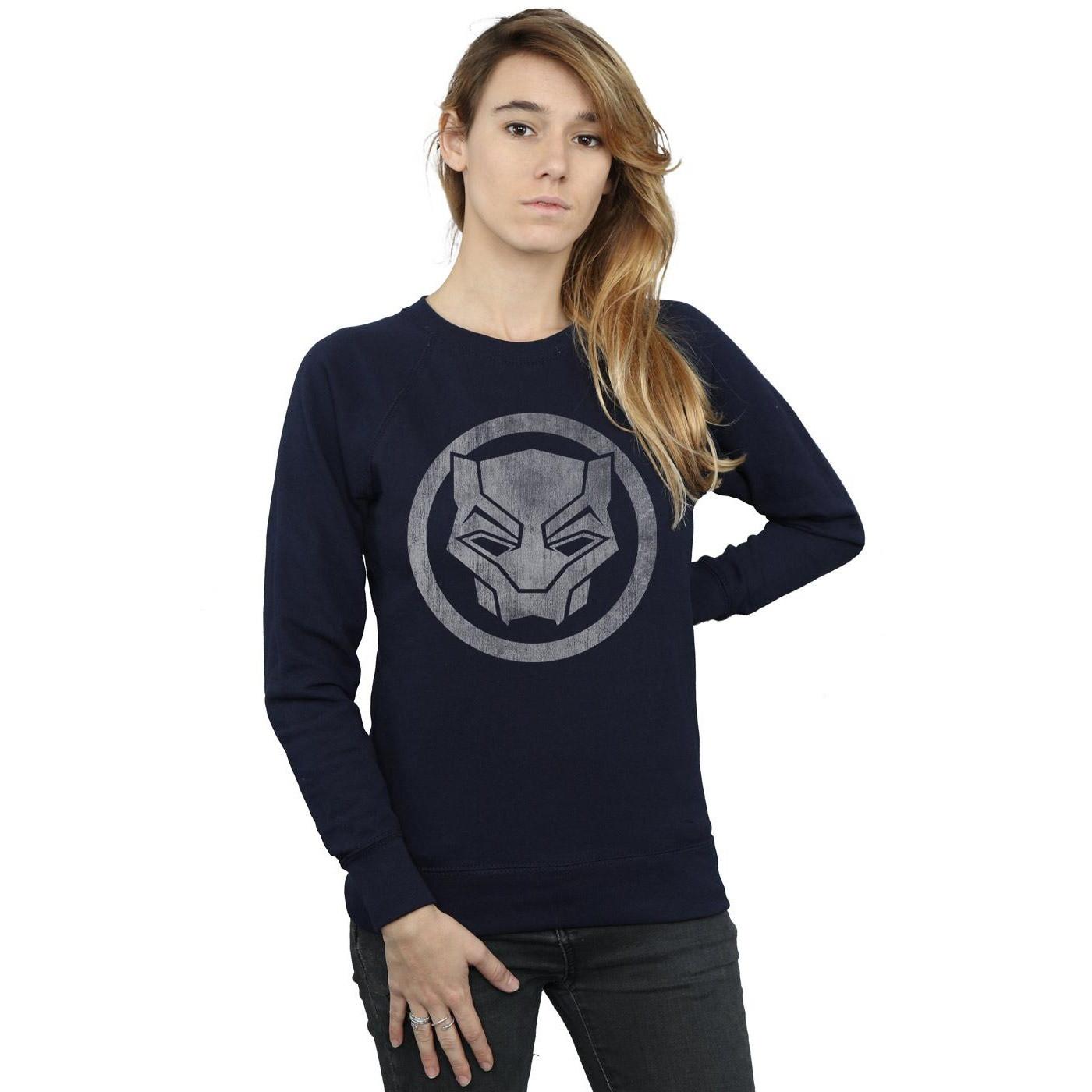 MARVEL  Black Panther Distressed Icon Sweatshirt 