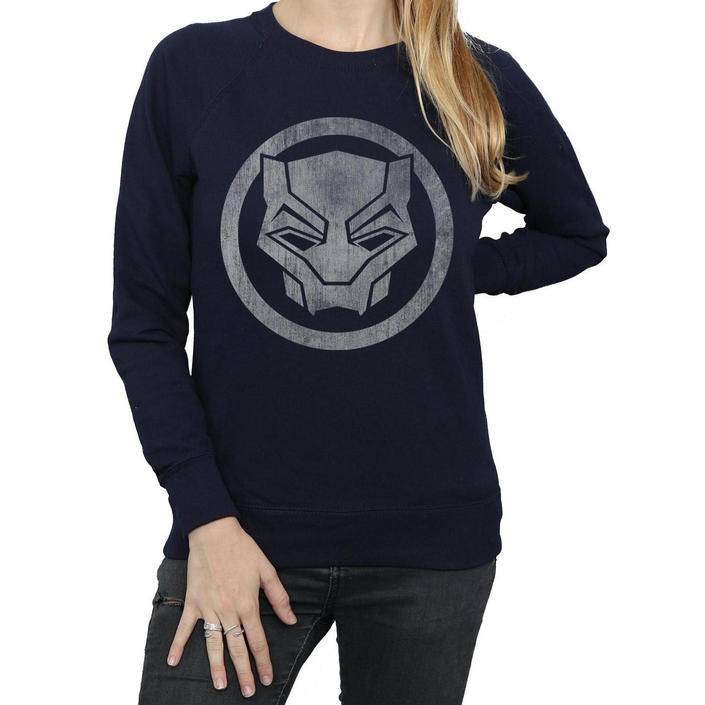 MARVEL  Black Panther Distressed Icon Sweatshirt 