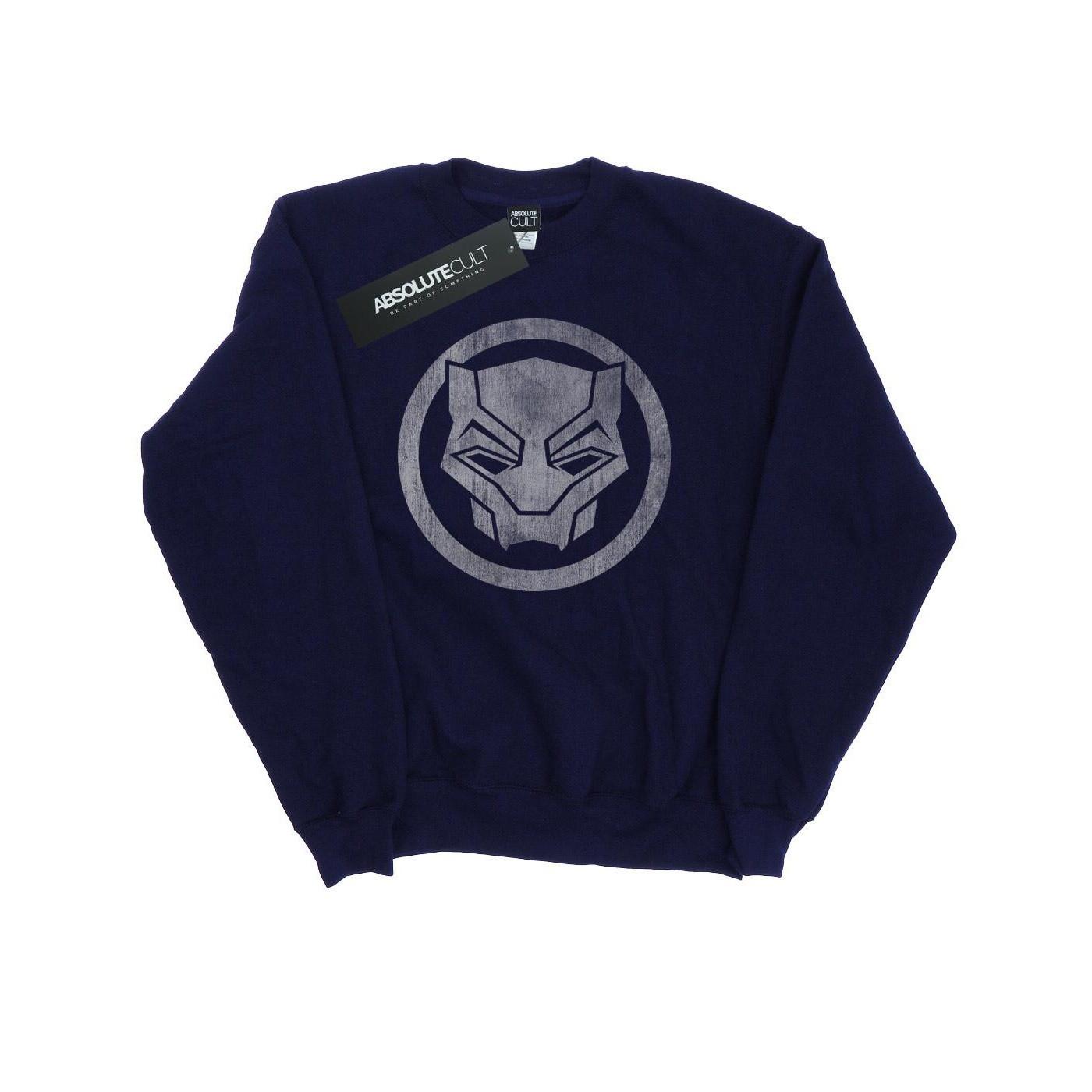 MARVEL  Black Panther Distressed Icon Sweatshirt 