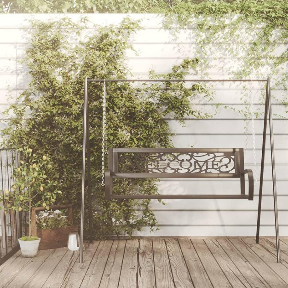 VidaXL panca altalena da giardino Plastica  