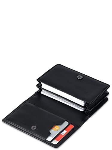 Only-bags.store  Étui pour cartes de visite en cuir avec protection RFID - espace pour 50 cartes de visite - 6 compartiments - étuis pour cartes de visite 