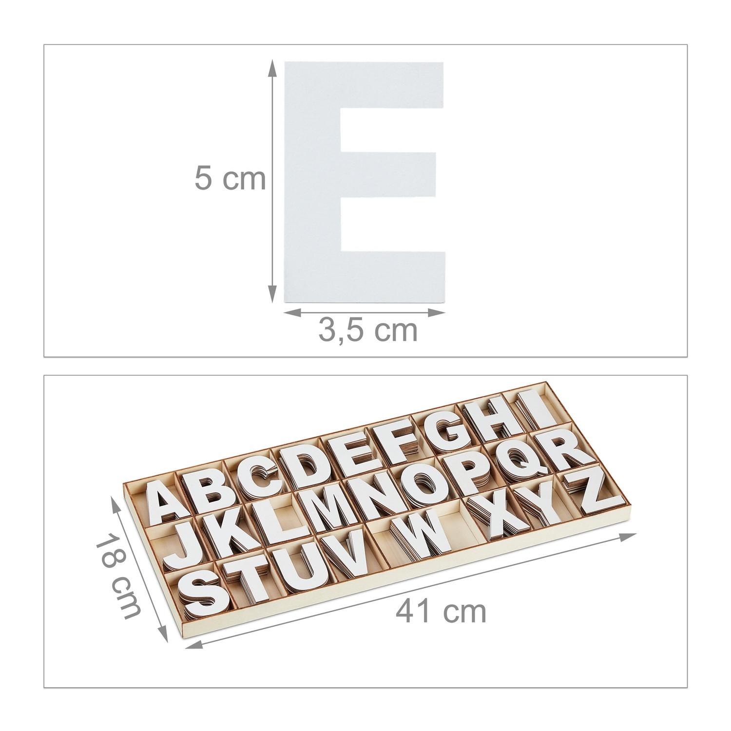 B2X jeu de lettres en bois blanc de 208 pièces  