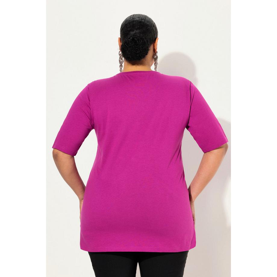 Ulla Popken T-shirt Relaxed Girocollo Mezza Manica  