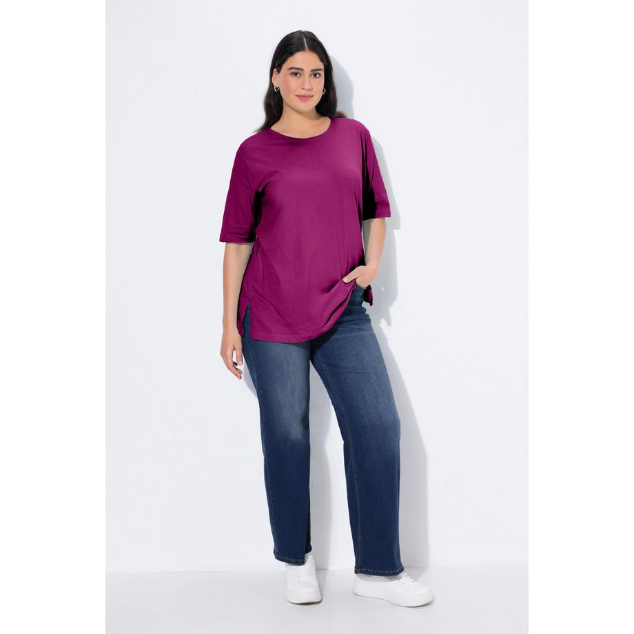 Ulla Popken T-shirt Relaxed Girocollo Mezza Manica  