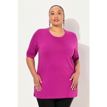 Maglia dal taglio morbido con scollo rotondo e mezze maniche