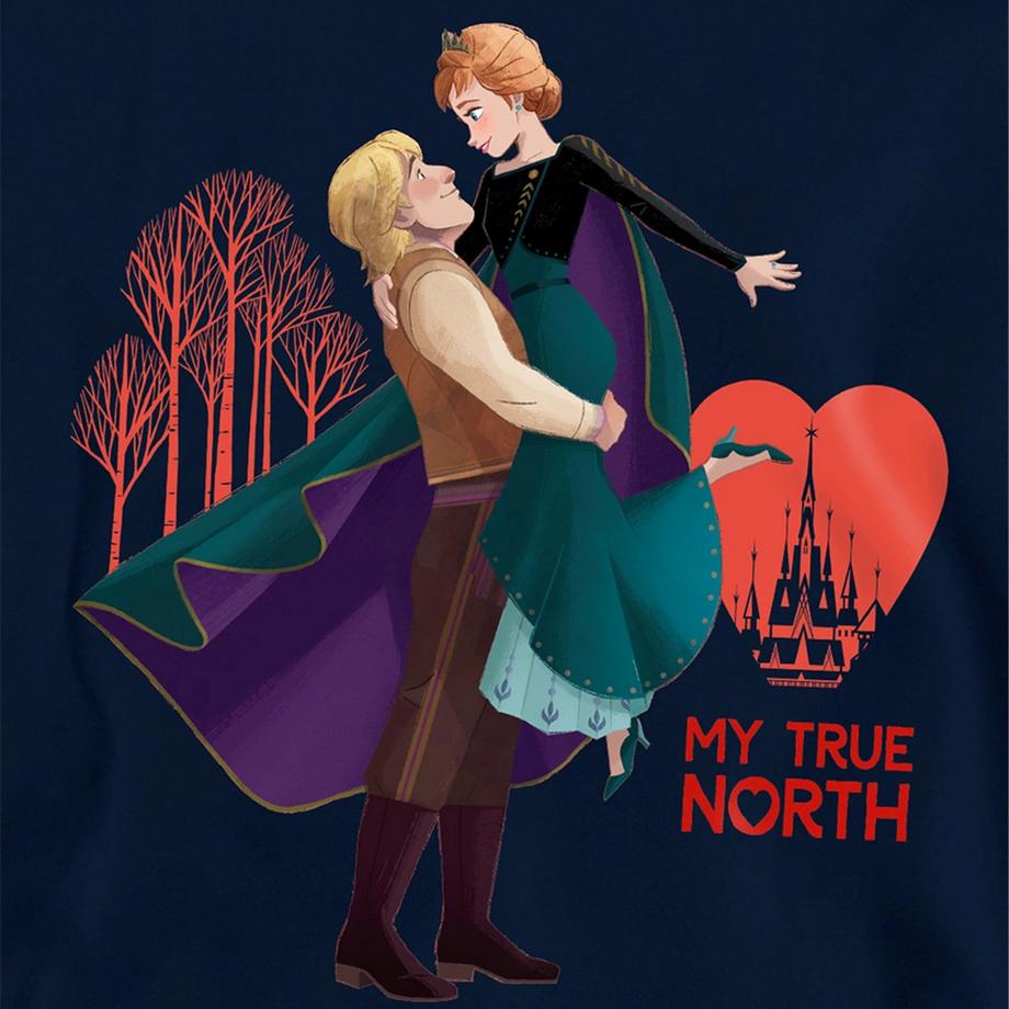 FROZEN  Sweat À Capuche Saintvalentin Motif Anna Et Kristoff My True North 