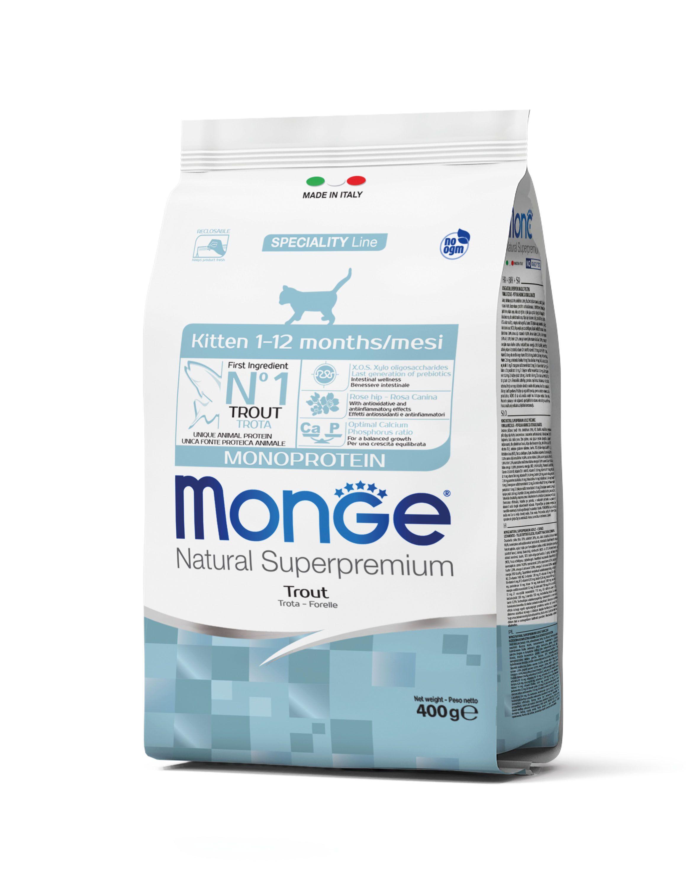 Monge  Chat monoprotéine chaton truite 