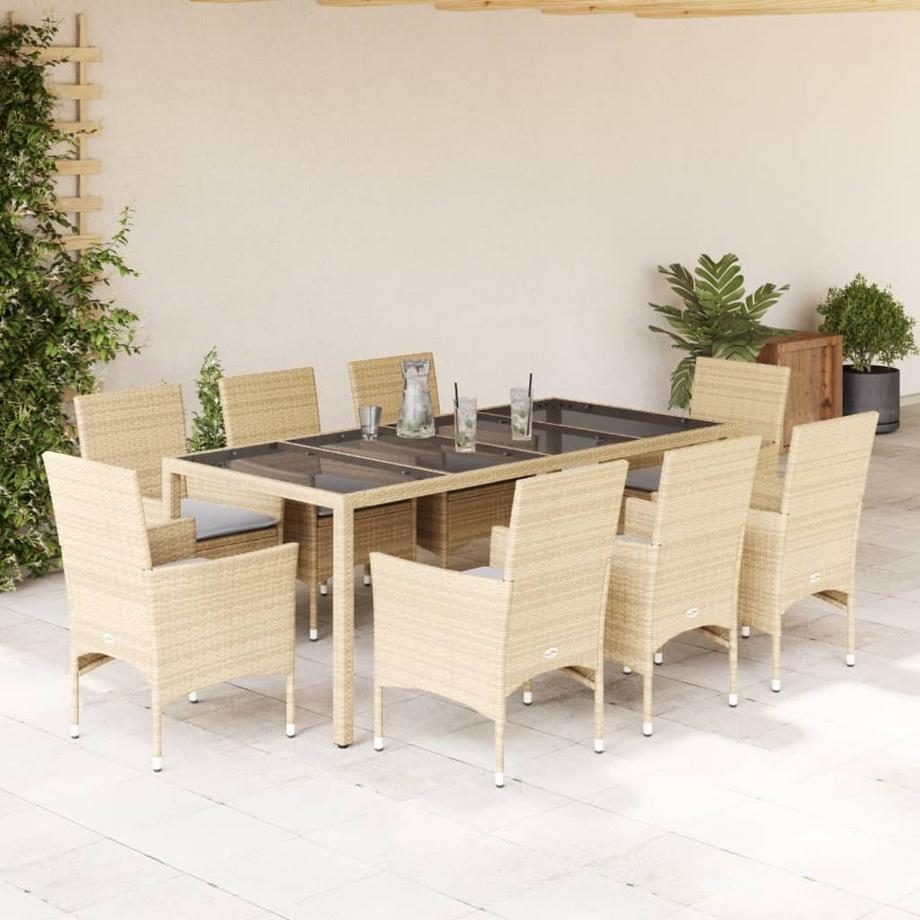 VidaXL set da pranzo da giardino Polirattan  