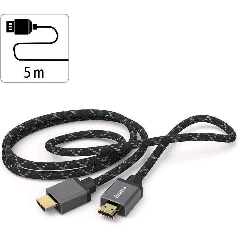 hama  Cavo HAMA HDMI Ultra High Speed ​​8K 48Gbit/s Metallo 5,0 m Oro 