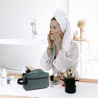 Only-bags.store Trousse de toilette, sac de rasage pour accessoires de toilette, sacs de rangement avec poignée pour sac à cosmétiques Trousse de toilette, sac de rasage pour accessoires de toilette, sacs de rangement avec poignée pour sac à cosmétiques 