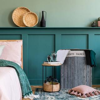 Northix Cesto portabiancheria in bambù con 2 scomparti  