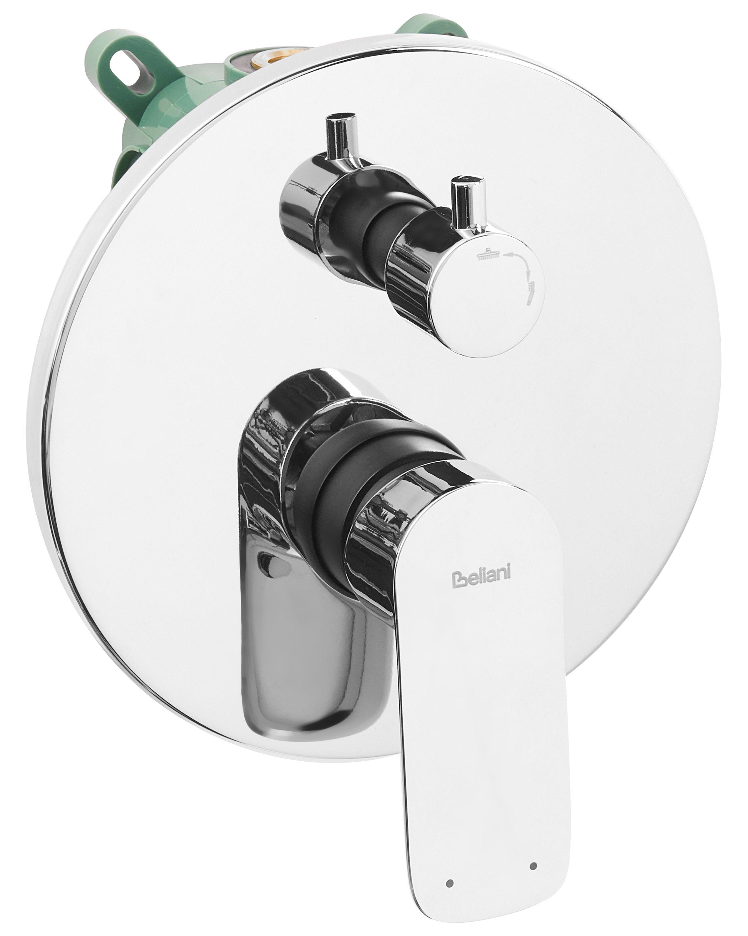 Beliani Einbau-Duschset mit Regendusche aus Messing Modern GUARATUBA  