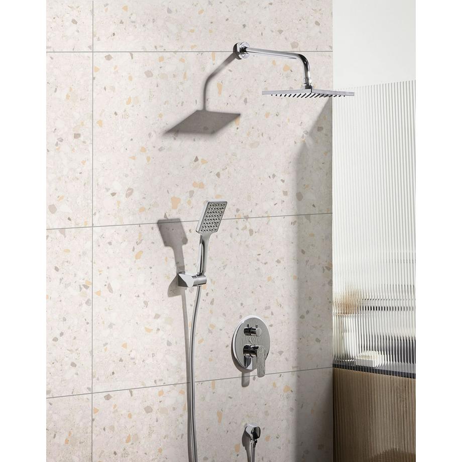 Beliani Ensemble de douche encastrée avec douche pluie en Laiton Moderne GUARATUBA  