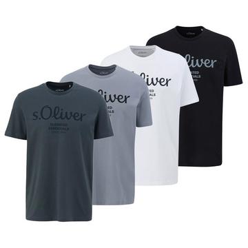 T-Shirt  4er Pack Bequem sitzend-Logo T-Shirt