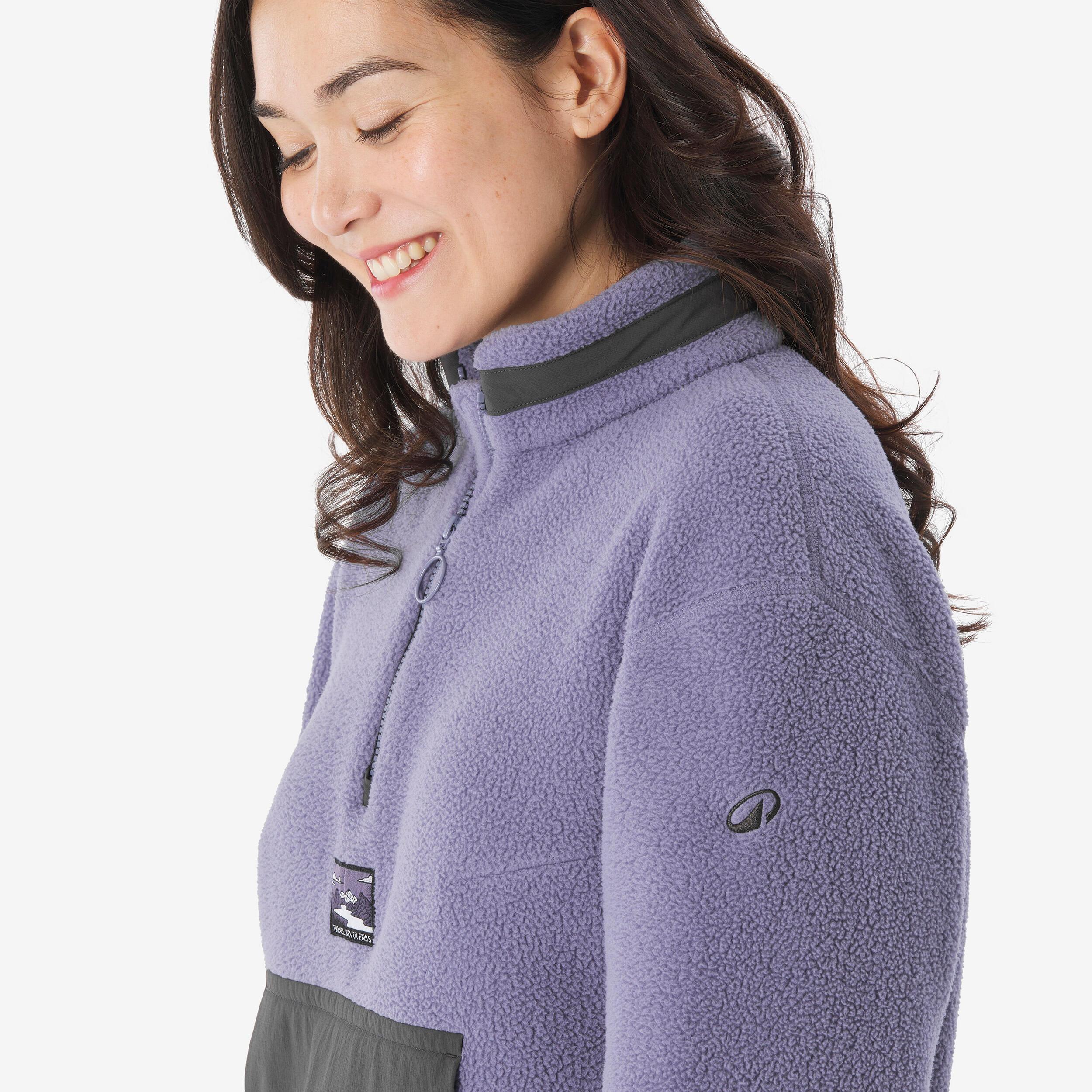 QUECHUA  Pull en polaire femme 1/2 zip randonnée 